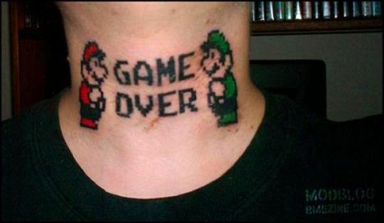 crazy video game tattoo