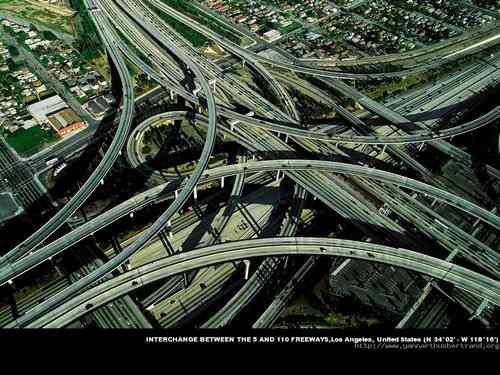 Interchange between the 5 and 110 Freeways, Los Angeles