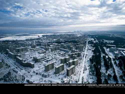 Abandoned city of pripiat, near the nuclear power plant at Chernobyl, Ukraine