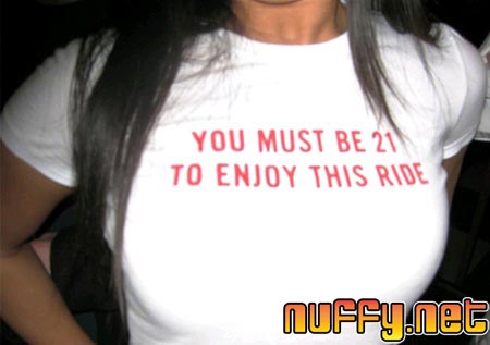 you must be 21 to enjoy this ride