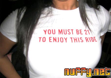 you must be 21 to enjoy this ride