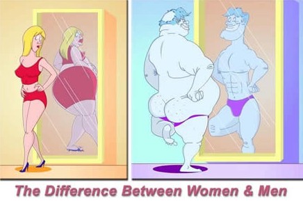 funyn mirror difference between women and men