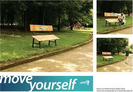 cool bench ads