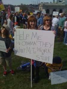 funny stupid protester sign