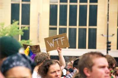 funny stupid protester sign