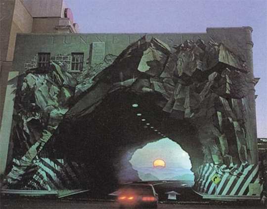 3d illusion art car wall