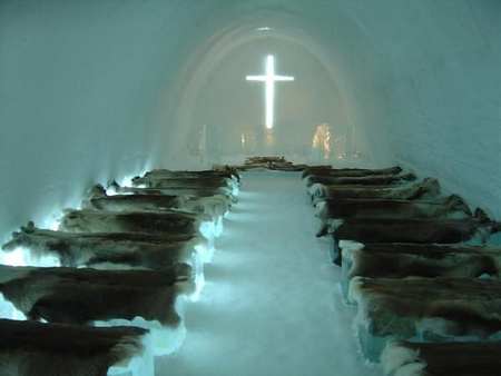 ice hotel room