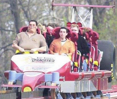 crazy funny roller coaster photo