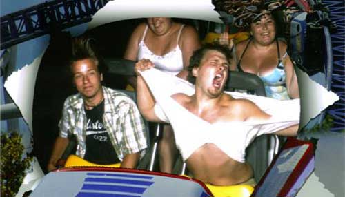 crazy funny roller coaster photo