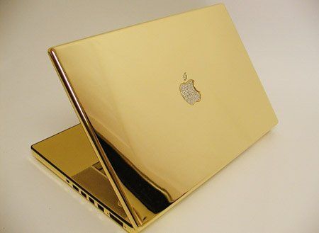 Golden Macbook Laptop Notebook