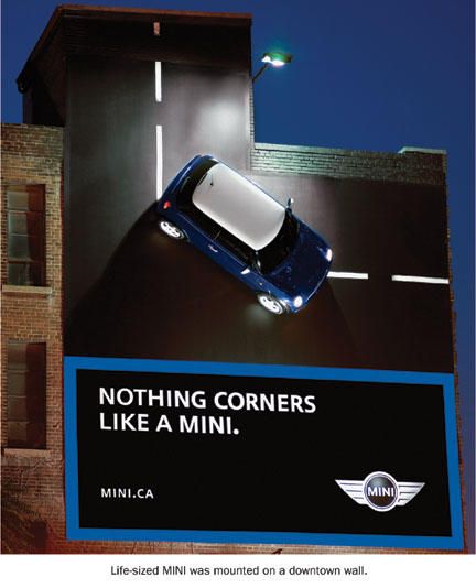 creative funny billboards mini car