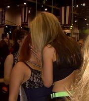 two girls kissing