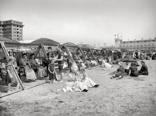 beach in the past