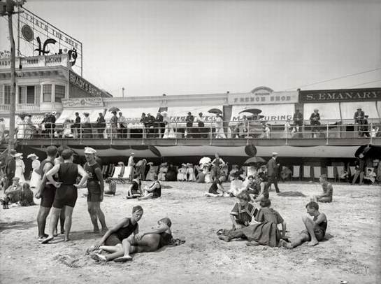 beach in the past