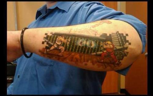 crazy video game tattoo