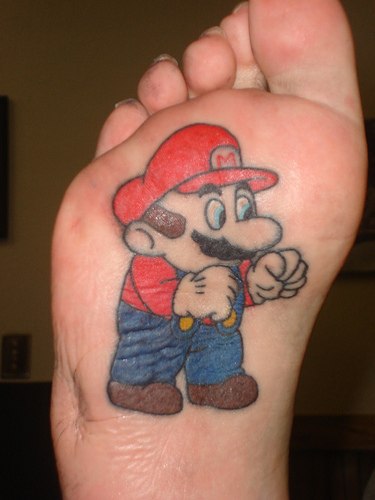 crazy video game tattoo