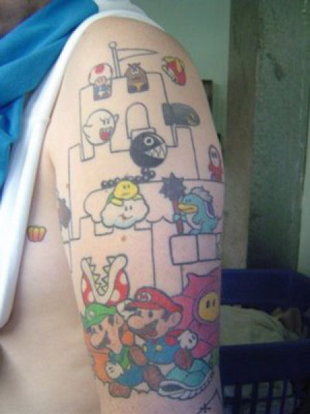 crazy video game tattoo