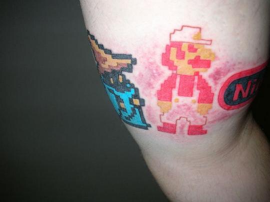 crazy video game tattoo