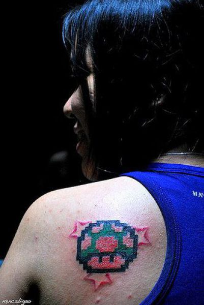 crazy video game tattoo